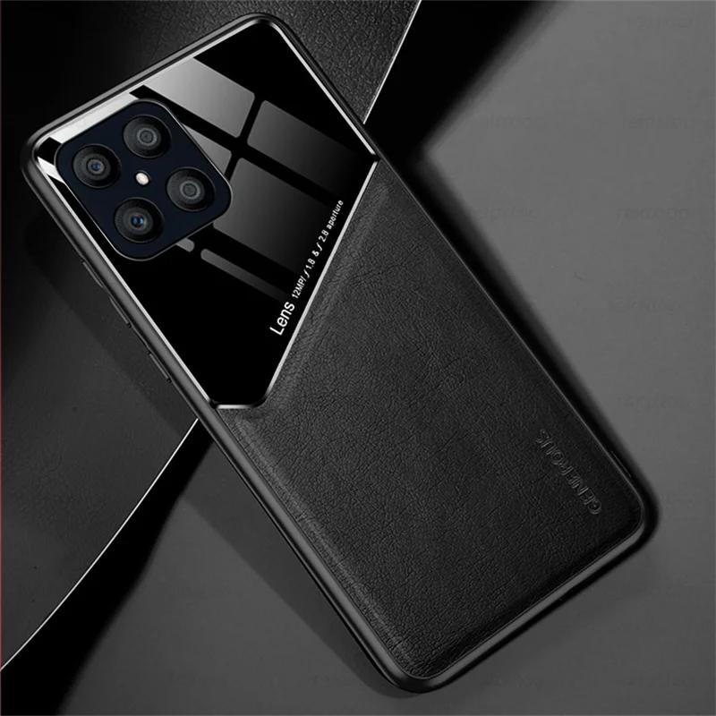 Car Magnetic Leather Phone Case for Honor X7C X7A X7B X8A X8B X9A X9B X6 X7 X8 X9 4G 5G TPU+PC Shockproof Protector Armor Cover