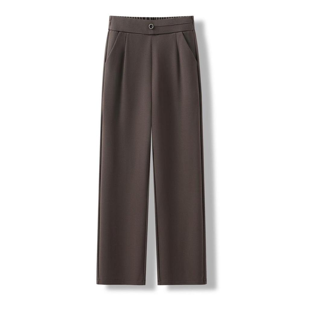 2026 Spring High Waist Elastic Slimming Straight-Leg Pants for Middle-aged Women