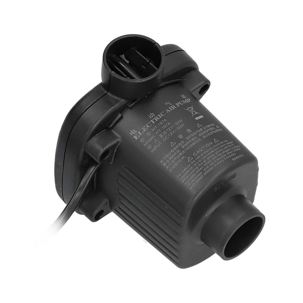 Air Pump DC12V Power 50W 2 Functional Nozzles Light Weight Inflator Pump for Rubber Boat