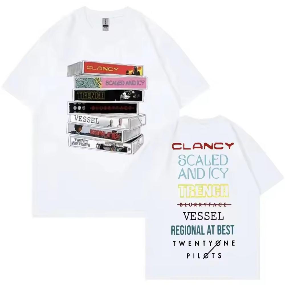 Rock Band Twenty One Pilots Album Graphic Men Clothing Haikyuu Short Sleeve Round Neck Printing Pullover Retro T-Shirt 50432