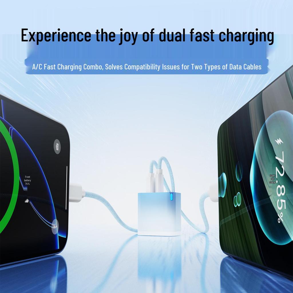 Gradient Macaron 22W GaN Charger for Apple, Huawei, Samsung, Xiaomi - Super Fast Charging Plug