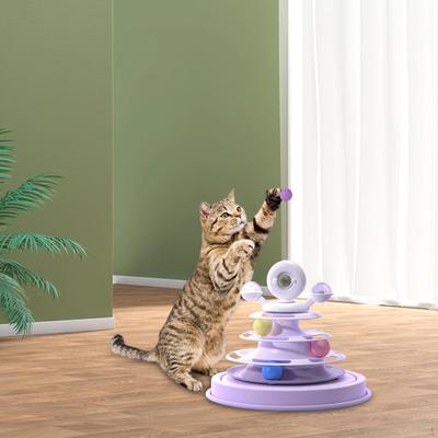Cat Toy Tunnels for 3 Pieces Puzzle Rotating Balls