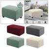 Premium Footstool Cover Stretch Removable Ottoman Slipcovers Pouf Soft