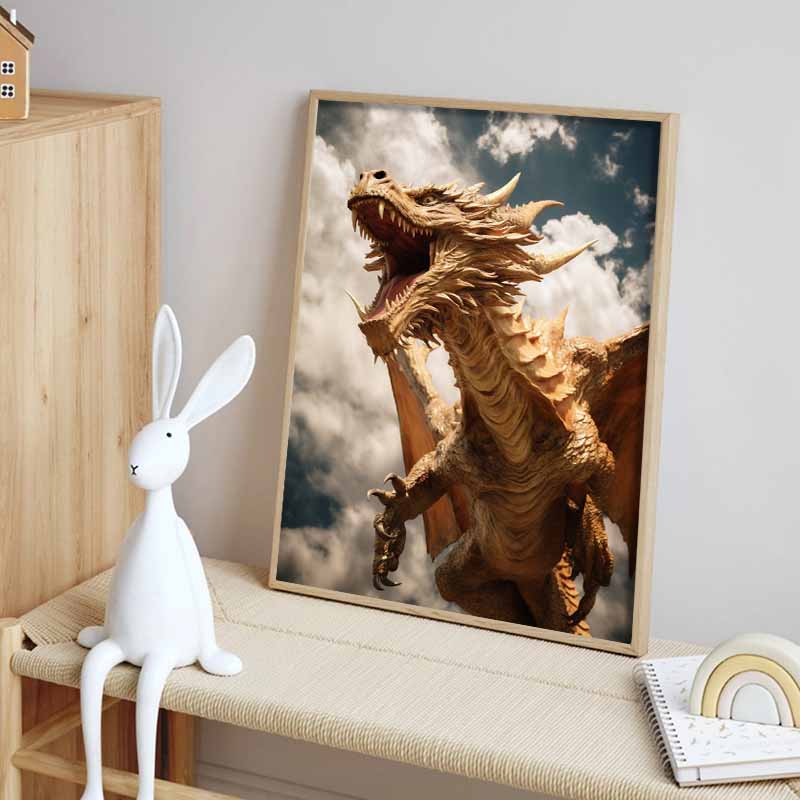 New Arrival 5D DIY Full Circle Diamond Painting "Flying Dragon" Embroidery Cross Stitch Home Decor Gift
