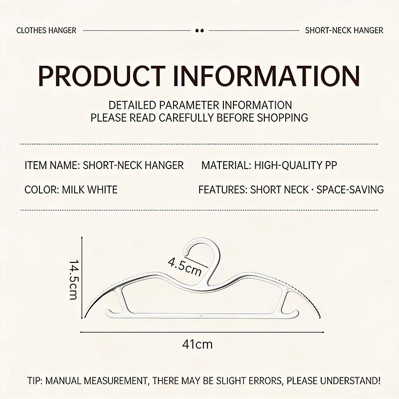 Wide Shoulder Clothes Hangers 10 Pack Non Slip Mark Free with Short Neck for Suit Shirts Coats Home Wardrobe Closet