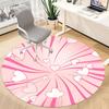 1pc Heartburst Pattern Office Round Rug, Carpet for Office, Gaming, Lightweight Round Floor Mat yy260208005