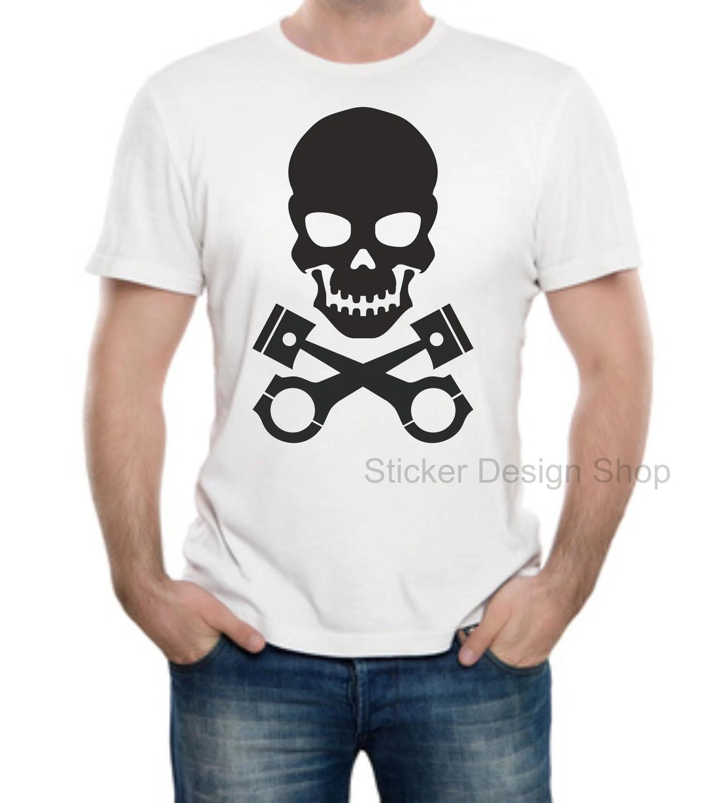 Skull Skull Skull T-Shirt Print Unisex Cotton Fruit of The Loom New L