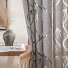 200*100cm Hollowed-out Leaf Curtains Semi Blackout Window Screen Door Window Curtain Leaf Pattern Tulle Sheer Curtains