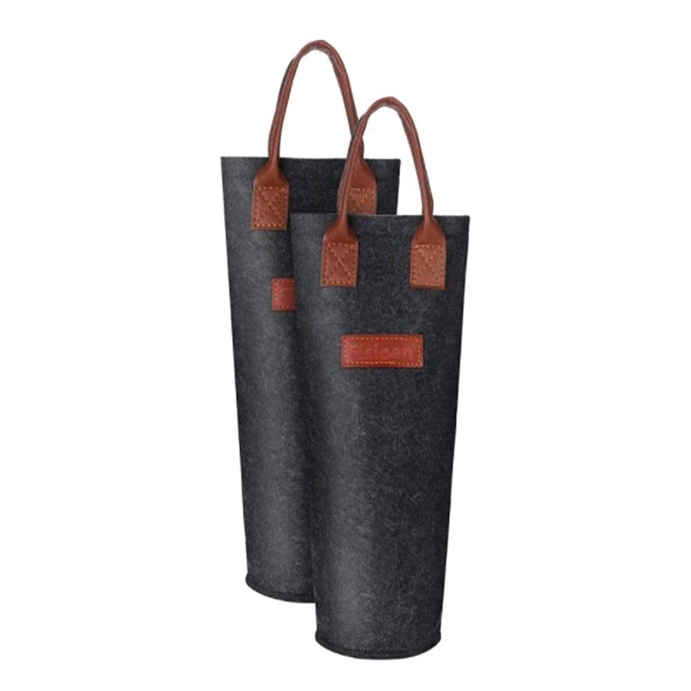 

Однотонная сумка для хранения сумок, сумка для переноски бутылок, сумка из фетра, сумка для хранения вина, чехол для красного вина темно серый