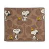 New PEANUTS Snoopy, Collaboration Coated Canvas Wallet Mini Men's Brown CBK56-TAM