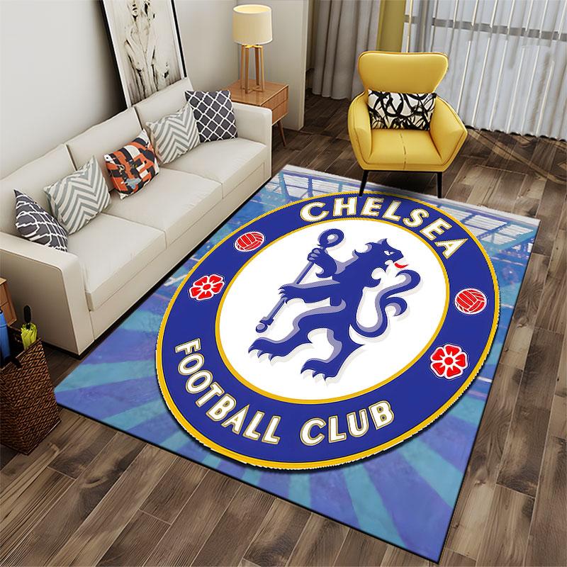 Chelsea Football Club Logo Carpet suitable as a non-slip mat for the living room or bedroom sofa