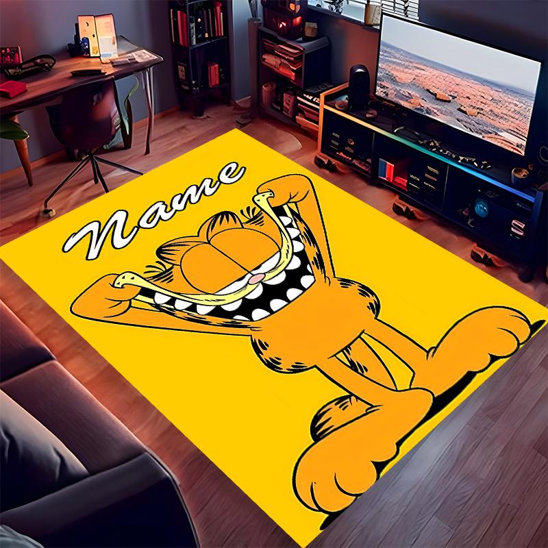 Custom personalization Garfield Print Area Rug - Soft, Washable Non-Slip Indoor Mat,Living Room,Home&Office Decorative Rug