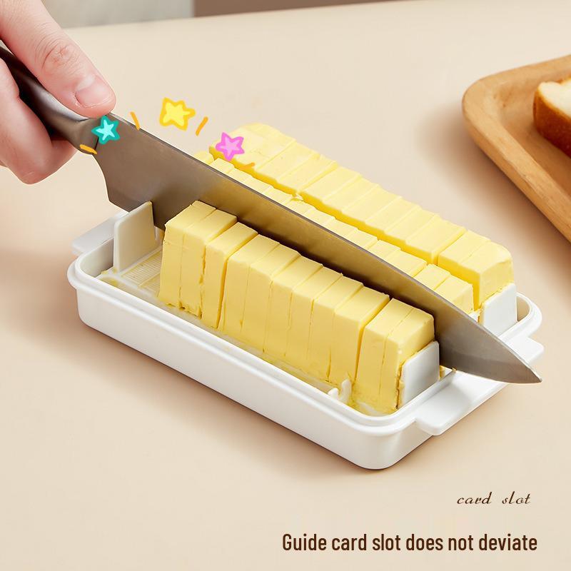 Průhledná japonská obdélníková krabička na máslo a sýr s víkem