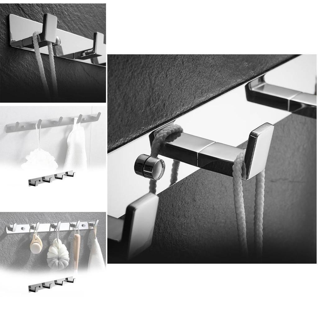 Versatile Stainless Steel Adhesive Hooks For Stylish Clothing Storage In Kitchen And Bathroom