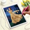 Disney Pearl Painting Belle Gold Dress Rose Creative Art Exquisite Landscape Sparkling Painting Craft Home Wall Decoration DIY Handmade Gift