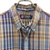 Chaps Check Short Sleeve Button Down Shirt LL Blue Men's Used