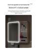 Arc Thickened Bathroom Smart Mirror Cabinet with Makeup Storage and Wall-Mounted Multi-Function Socket