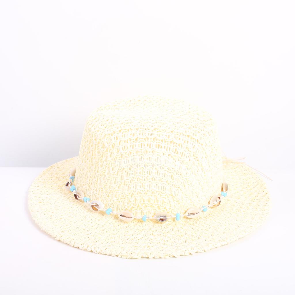 Popular fashion hollow woven dome straw hat, men's and women's fashion summer sunscreen shade straw hat