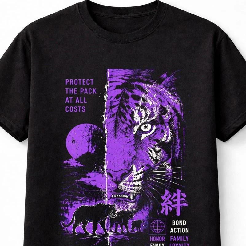 Protect The Pack Tiger Family Loyalty Graphic Unisex TShirt S