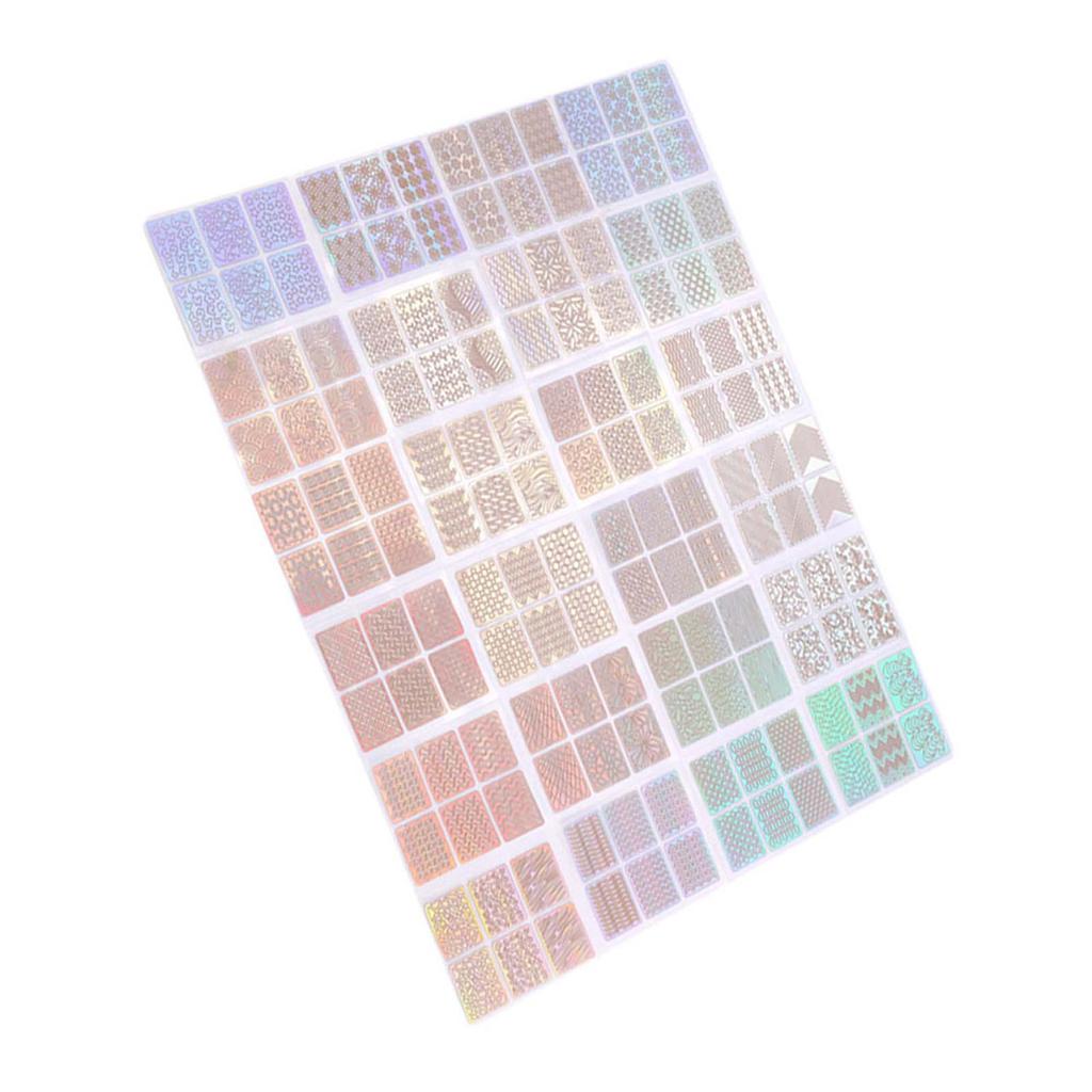 24 Sheet Set New Nail Art Stickers Hollow Nail Transfer Decals Manicure Accessory Decoration