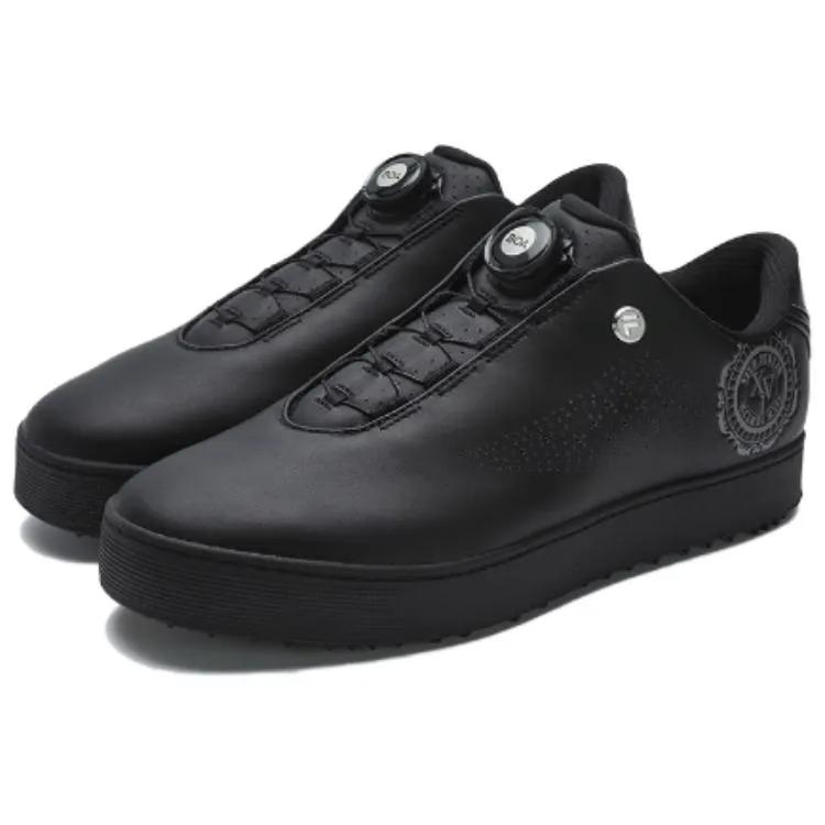 FILA Icona Slip Resistant Abrasion Resistant Low top Skateboard Shoes Men's Black (Unisex) Skate Shoes A12M421708FBK