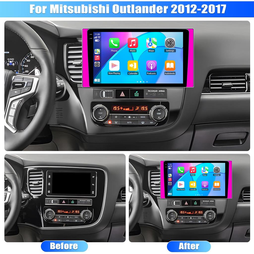 4G+WIFI Autorádio Pro Mitsubishi Outlander 3 2012-2017 2018 Stereo Multimediální Přehrávač Android 12 GPS Navigace Hlavní Jednotka Carplay