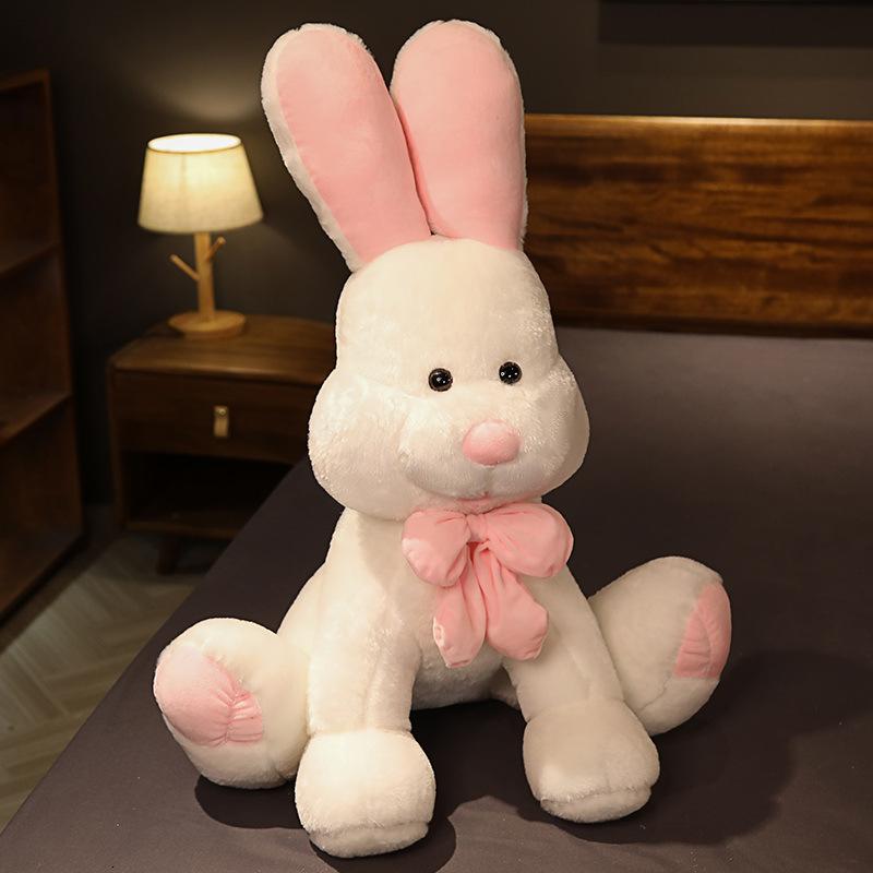 

Rabbit Plush Toy Cute Cartoon Comfort Children Holiday Gift Doll Throw Pillow 50cm/19.69in білий