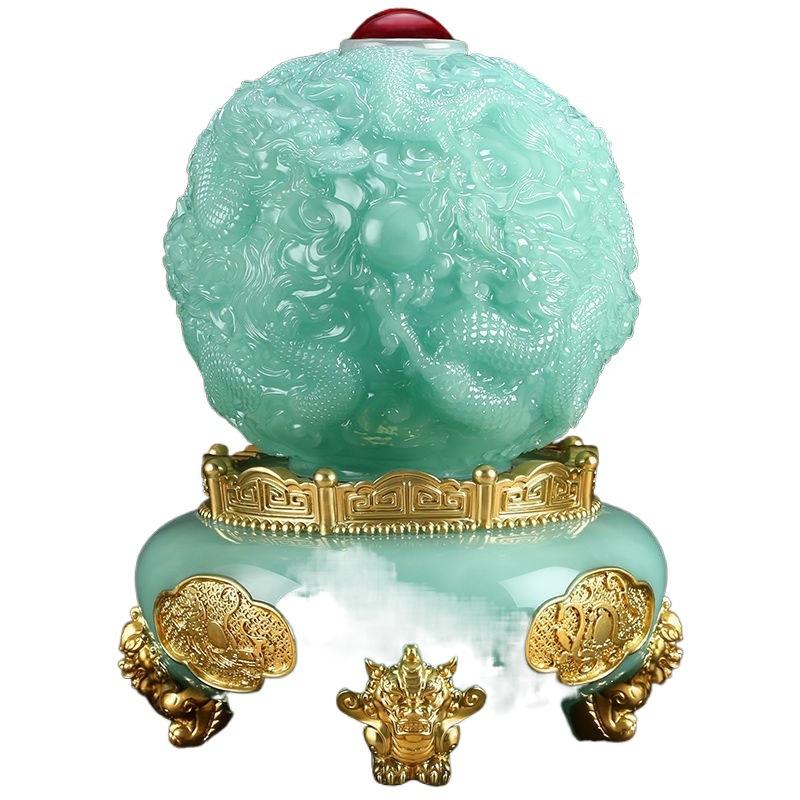 Attract Wealth Dragon Nine Turns Qiankun Tripod Ornaments Home Living Room Store Opening Decoration Crafts
