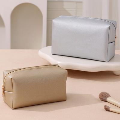 Simple Clutch Large Capacity Cosmetic Bag PU Leather Makeup Bag Portable Octagonal Bag Women Travel Storage Bag Organizer Pouch