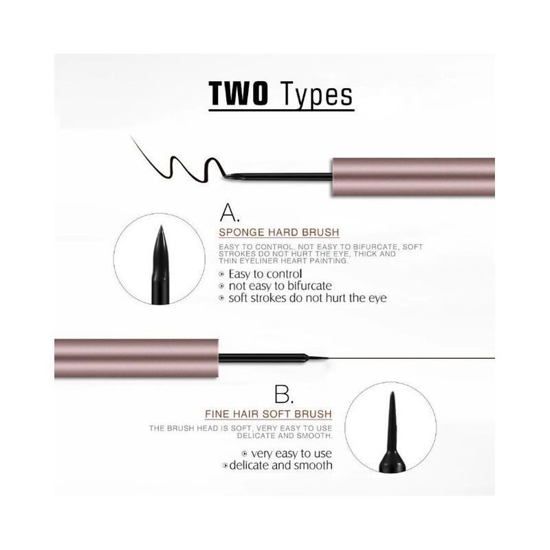 O.TWO.O - Long Lasting Matte Liquid Black Eyeliner - 2 TYPES