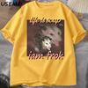 Life Is Soup I Am Fork Possum Tshirt Unisex Cotton Short Sleeve Tee Shirt Unisex Unisex Clothing Printed T Shirt Cotton Oversize