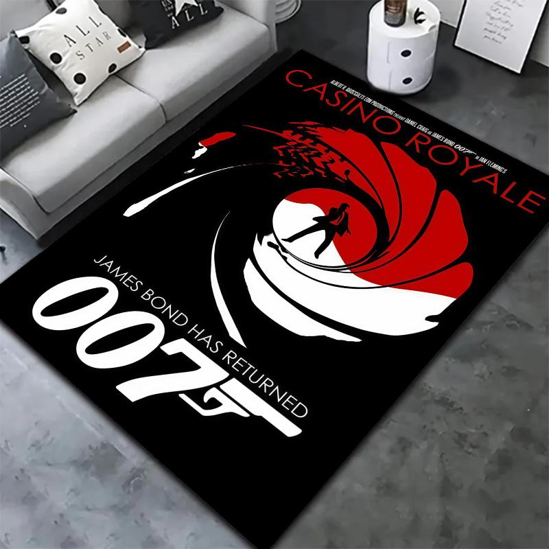 James Bond Carpet Rug for Living Room Bedroom Home Sofa Decoration,Kids play Nonslip Floor Mat