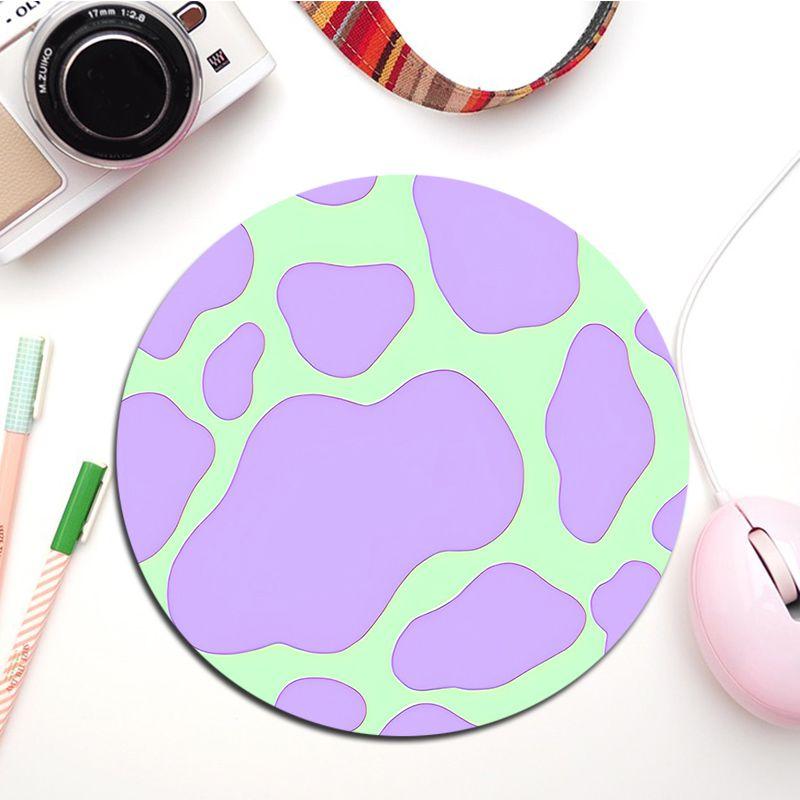 Cow Print Rubber Small Keyboard Mat Table Mat Students Cabinet Gamer Desktop Mousepad Cup Mats For PC Mouse Carpet