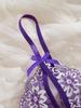 Purple Lace Lingerie Set Women  Open Crotch Transparent Sexy Bra And Thongs Sets Sex Temptation Erotic Couples Date Underwear