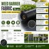 Black Woven Weed Barrier Fabric Polypropylene Agricultural Ground Cover  Driveway Control