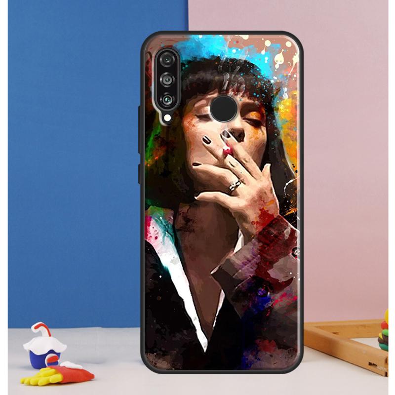 Mia Pulp Fiction Case For Huawei Nova Y73 Y72 Y70 Y90 Y60 Y61 Y91 12s 12i 11i 8i 9 10 SE P30 P40 Lite P60 Pro