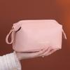 Ladies Portable Handheld Makeup Bag Large Capacity Travel Cosmetic Bag Toiletries Bag for Business Trips Wash Pouch Organization