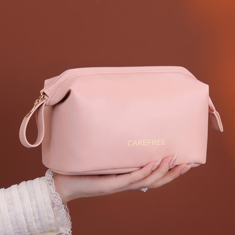 Ladies Portable Handheld Makeup Bag Large Capacity Travel Cosmetic Bag Toiletries Bag for Business Trips Wash Pouch Organization