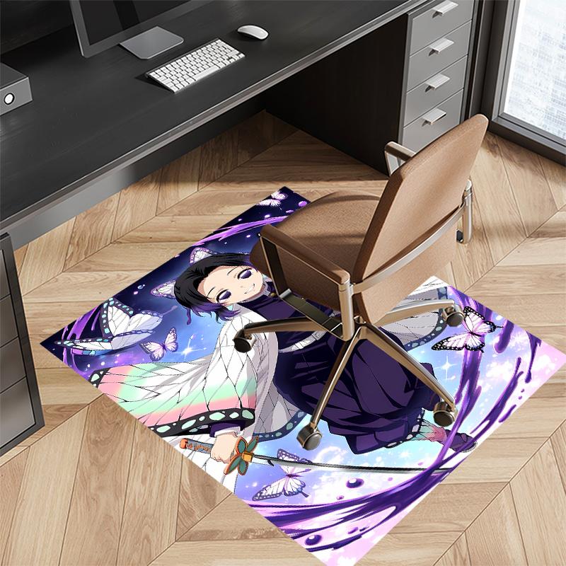 1pc Demon Slayer characters2 Print Area Rug - Soft, Washable Non-Slip Indoor Mat for Office Chairs, Living Room, Home Office Decorative Rug