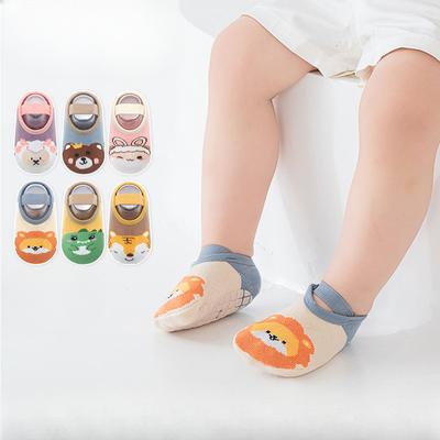 Cute Baby First Walkers Sock Cartoon Animal Non-slip Floor Sock for Infant Boy Girl Spring Autumn Indoor Strap Toddler Sock