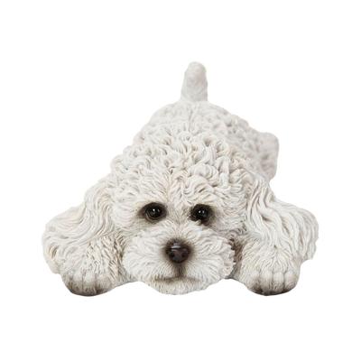 Woovia Face Down Toy Poodle Magnet X X Doll Figure Ornament Animal Garden Decoration Dog H21008 12.8 7.8 4.5cm
