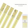 Ruhan High-End Dopamine Multicolor Alloy Chopsticks, Amber Cherry Blossom Design