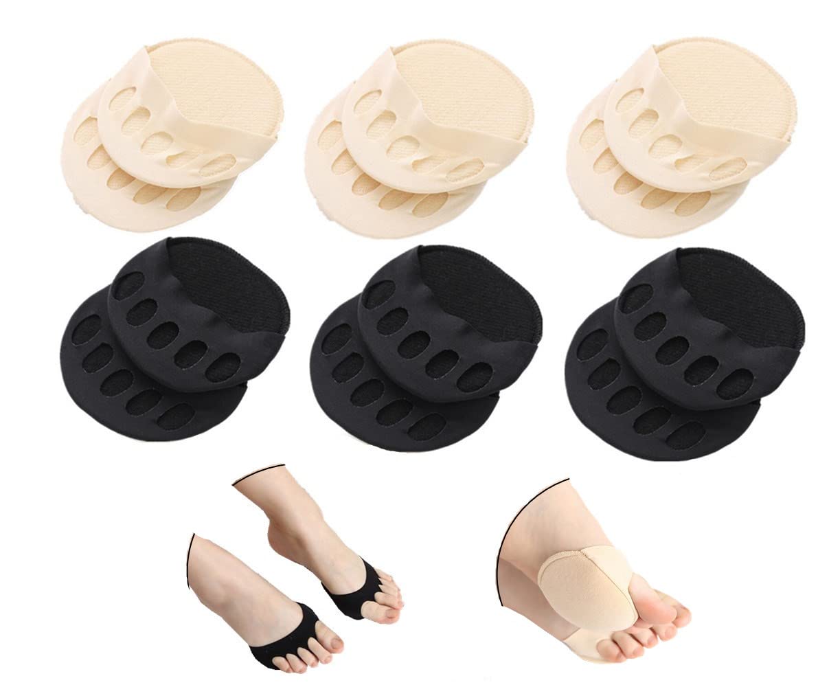 

Носки для пальцев RuiChy с внутренним носком для стопы от пота и запаха, подошва, один размер подходит всем носкам, пять отверстий для пальцев, набор из 6 пар, носки, низкопрофильные накладки, впитывающие,