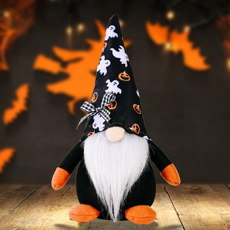 2 Stück Halloween Puppe Geist Handgemacht Plüsch Wichtel Schwedische Feiertags Party Dekoration
