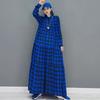 Xitao Plaid Pleated Fashion Loose Dress GWJ0734