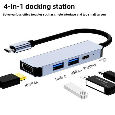 5 In 1 USB C Hub HDMI Adapter USB 3 0 Ports for Laptop Monitor Projection Multi Port Type C Dock