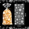 Transparent Snowflake OPP Cookie Bags - Christmas Gift Packaging