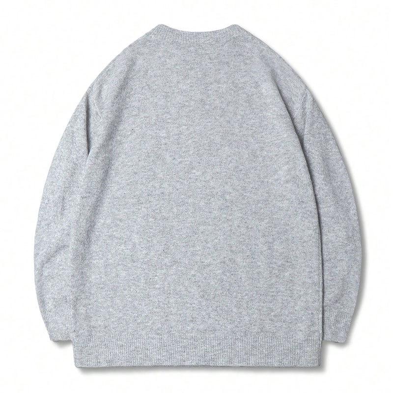 Andre Men's Solid Color Crew Neck Sweater - 2025 Autumn/Winter Long Sleeve Knitwear