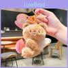 Adorable Cream Bear Stretch Plush Keychain Cute Cartoon Keychain Accessory Gift For All Ages