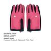 1 Pair Winter Gloves Waterproof Wear-resistant Anti-slip Cycling Climbing Zip-up Thick Plush Windproof Five Finger Touch Screen Outdoor